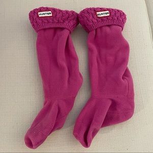 Original Stitch Cable Knitted Cuff Tall Boot Pink